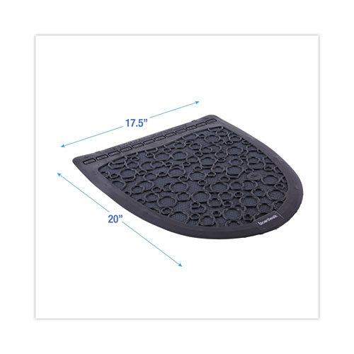 Image of Boardwalk® Disposable Urinal Floor Mat 2.0, Slip-Resistant Rubber, 17.5 x 20, Black, 6/Carton