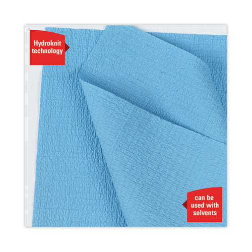 Image of WypAll® General Clean X60 Cloths, Small Roll, 9.8 x 13.4, Blue, 130/Roll, 12 Rolls/Carton