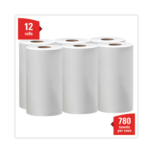 Image of WypAll® General Clean X60 Cloths, Small Roll, 13.5 x 19.6, White, 130/Roll, 6 Rolls/Carton