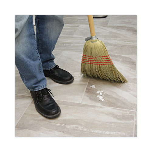 Image of Boardwalk® Parlor Broom, Yucca/corn Fiber Bristles, 56" Overall Length, Natural, 12/carton