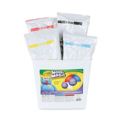 Image of Crayola® Model Magic Modeling Compound, 8 Oz Packs, 4 Packs, Blue, Red, White, Yellow, 2 Lbs
