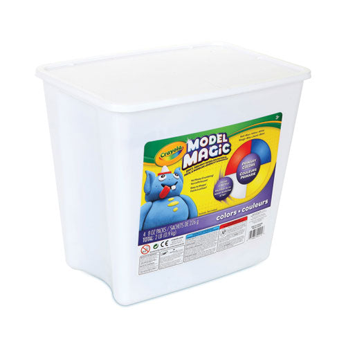 Image of Crayola® Model Magic Modeling Compound, 8 Oz Packs, 4 Packs, Blue, Red, White, Yellow, 2 Lbs
