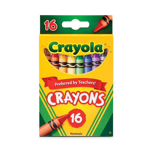 Image of Crayola® Classic Color Crayons, Peggable Retail Pack, 16 Colors/pack
