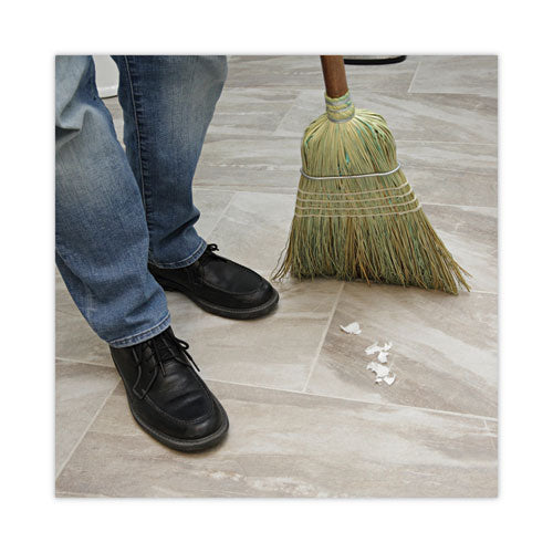 Image of Boardwalk® Corn/fiber Brooms, Corn/synthetic Fiber Bristles, 60" Overall Length, Gray/natural, 6/carton