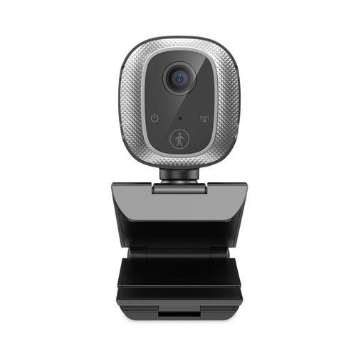 Image of Adesso CyberTrack M1 HD Fixed Focus USB Webcam with AI Motion/Facial Tracking, 1920 Pixels x 1080 Pixels, 2.1 Mpixels, Black/Silver