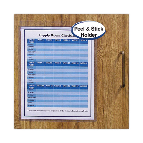 Image of C-Line® Self-Adhesive Shop Ticket Holders, Super Heavy, 15 Sheets, 8.5 x 11, 50/Box