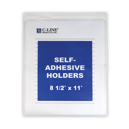 Image of C-Line® Self-Adhesive Shop Ticket Holders, Super Heavy, 15 Sheets, 8.5 x 11, 50/Box