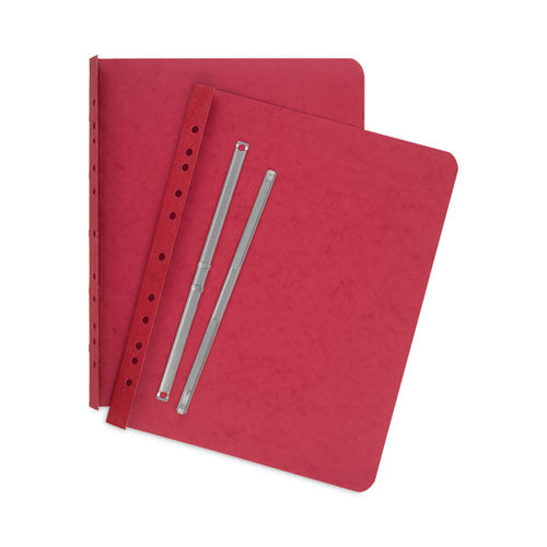 Image of ACCO Pressboard Report Cover With Tyvek Reinforced Hinge, Two-Piece Prong Fastener, 3" Capacity, 8.5 X 11, Red/red