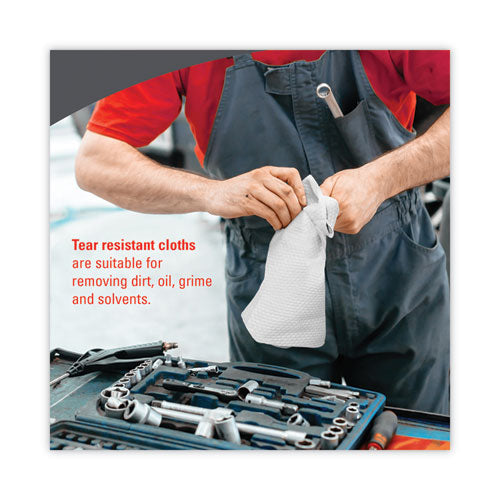 Image of WypAll® X70 Cloths, Center-Pull, 9.8 x 12.2, White, 275/Roll, 3 Rolls/Carton