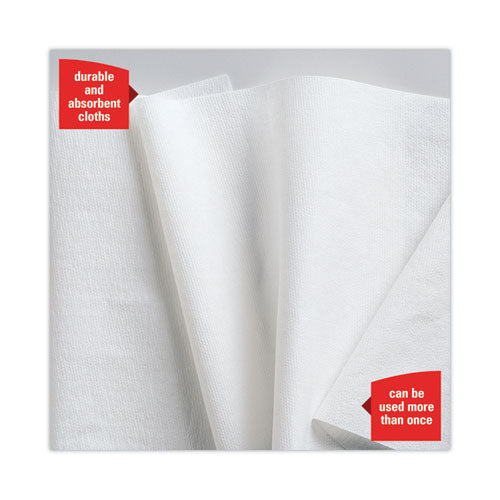 Image of WypAll® X70 Cloths, Center-Pull, 9.8 x 12.2, White, 275/Roll, 3 Rolls/Carton
