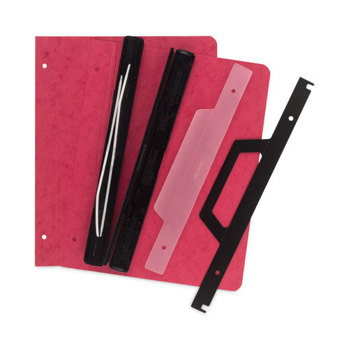 Image of ACCO Expandable Hanging Data Binder, 2 Posts, 6" Capacity, 11 X 8.5, Red