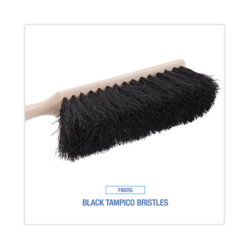 Image of Boardwalk® Counter Brush, Black Tampico Bristles, 4.5" Brush, 3.5" Tan Plastic Handle