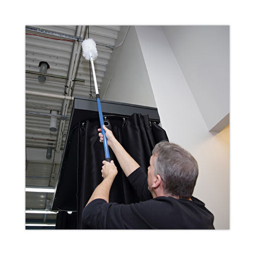 Image of Boardwalk® Telescopic Handle For Microfeather Duster, 36" To 60" Handle, Blue