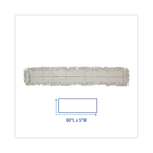 Image of Boardwalk® Disposable Dust Mop Head, Cotton, Cut-End, 60w X 5d
