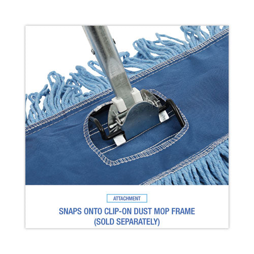 Image of Boardwalk® Clip-On Dust Mop Handle, Lacquered Wood, Swivel Head, 1" dia x 60", Natural