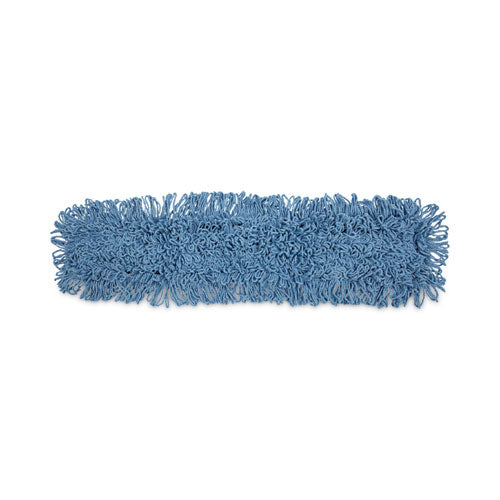 Image of Boardwalk® Dust Mop Head, Cotton/synthetic Blend, 36 X 5, Looped-End, Blue