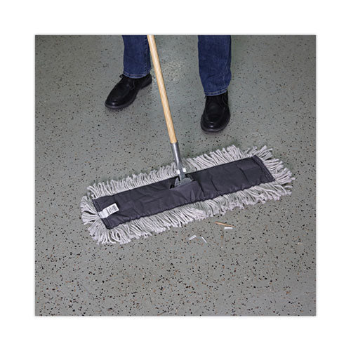 Image of Boardwalk® Disposable Cut End Dust Mop Head, Cotton/synthetic, 24w X 5d, White
