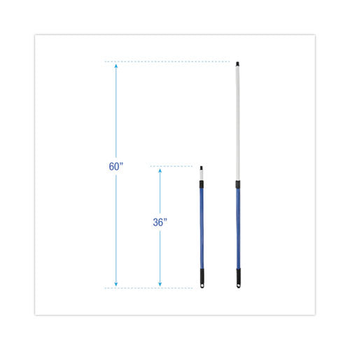 Image of Boardwalk® Telescopic Handle For Microfeather Duster, 36" To 60" Handle, Blue