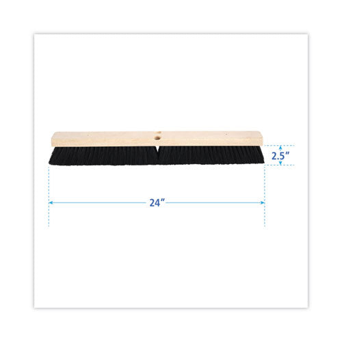 Image of Boardwalk® Floor Brush Head, 2.5" Black Tampico Fiber Bristles, 24" Brush