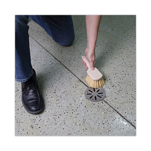 Image of Boardwalk® Utility Brush, Cream Tampico Bristles, 5.5" Brush, 3" Tan Plastic Handle