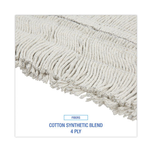 Image of Boardwalk® Disposable Cut End Dust Mop Head, Cotton/synthetic, 24w X 5d, White