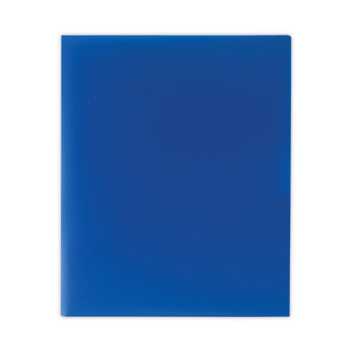 Image of C-Line® Two-Pocket Heavyweight Poly Portfolio Folder, 11 x 8.5, Blue, 25/Box