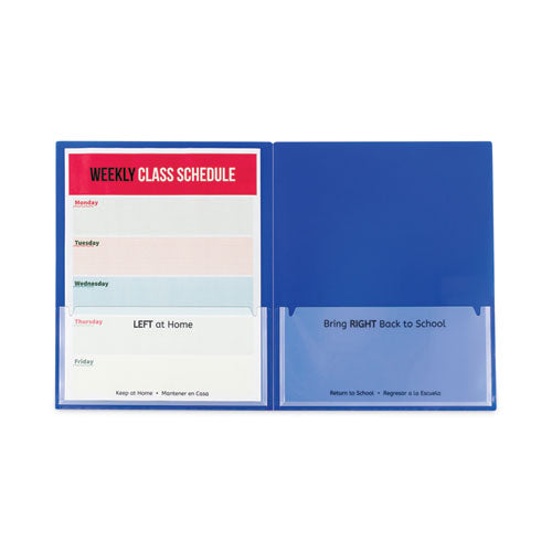 Image of C-Line® Classroom Connector Folders, 11 x 8.5, Blue, 25/Box