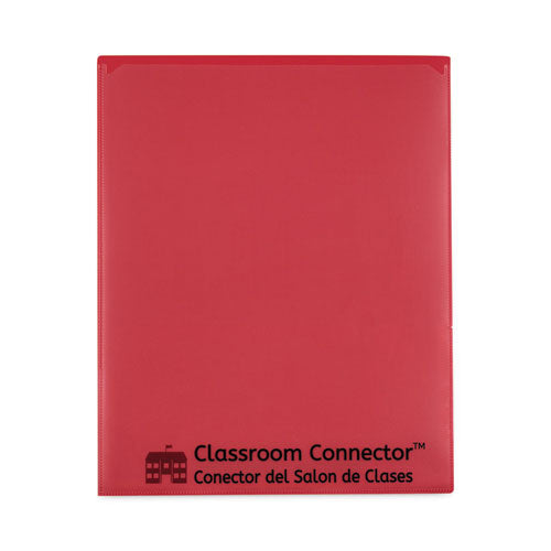 Image of C-Line® Classroom Connector Folders, 11 x 8.5, Red, 25/Box