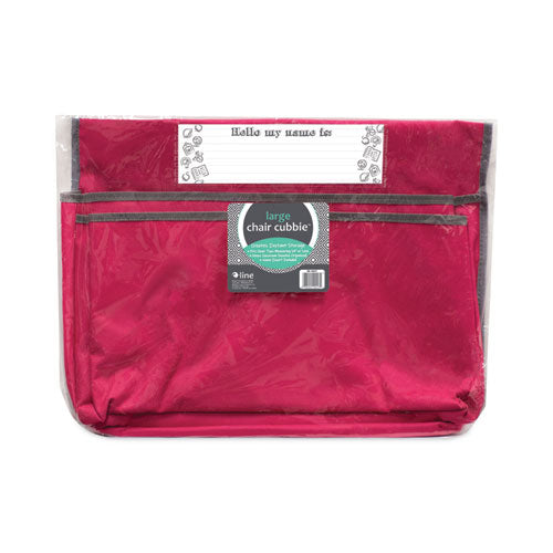 Image of C-Line® Chair Cubbies for Most Classroom Chair Styles, Large, 18 x 13.25, Fabric/Vinyl, Sunset Red