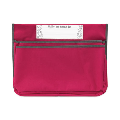 Image of C-Line® Chair Cubbies for Most Classroom Chair Styles, Large, 18 x 13.25, Fabric/Vinyl, Sunset Red