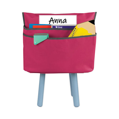 Image of C-Line® Chair Cubbies for Most Classroom Chair Styles, Large, 18 x 13.25, Fabric/Vinyl, Sunset Red