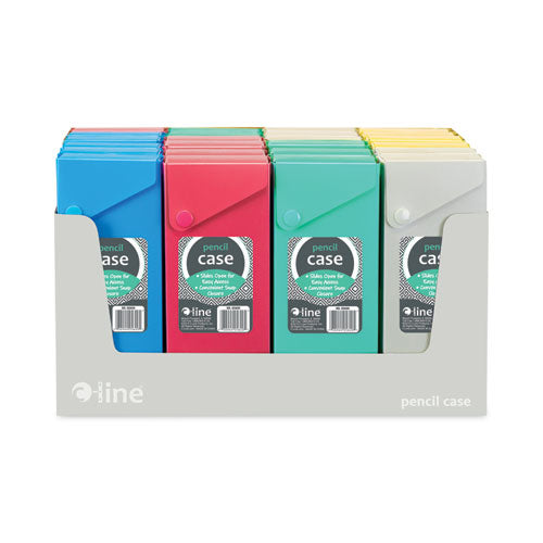 Image of C-Line® Slider Pencil Case, 2.88" x 0.6" x 9.5" to 11.43", Assorted Colors, 24/Carton