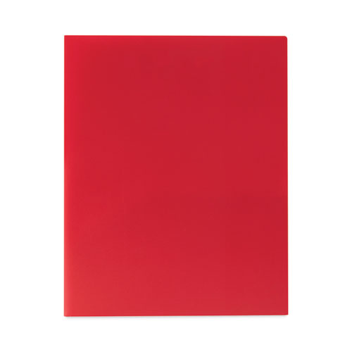 Image of C-Line® Two-Pocket Heavyweight Poly Portfolio Folder, 11 x 8.5, Red, 25/Box