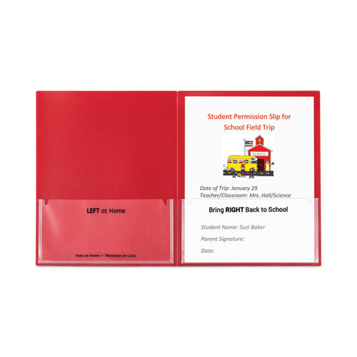 Image of C-Line® Classroom Connector Folders, 11 x 8.5, Red, 25/Box