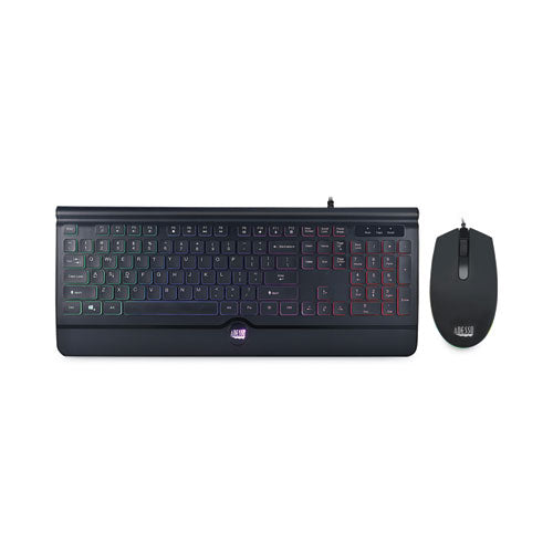 Image of Adesso Backlit Gaming Keyboard and Mouse Combo, USB, Black