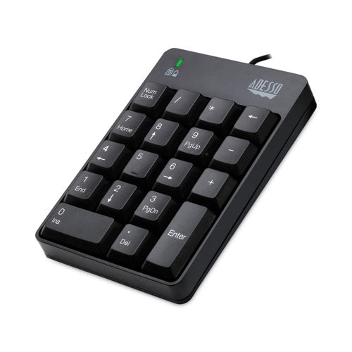 Image of Adesso Spill-Resistant 18-Key Numeric Keypad, Black