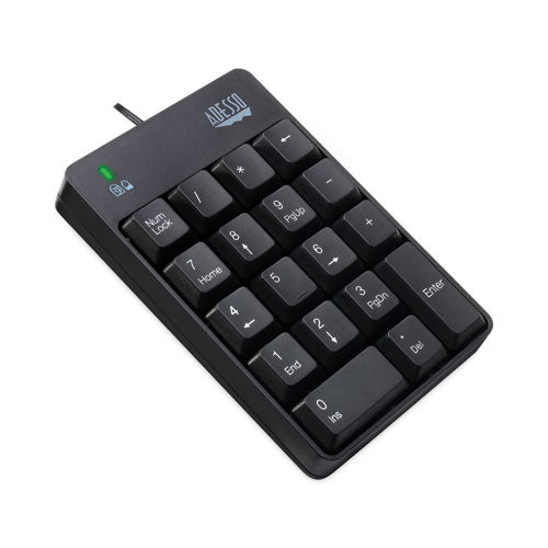 Image of Adesso Spill-Resistant 18-Key Numeric Keypad, Black