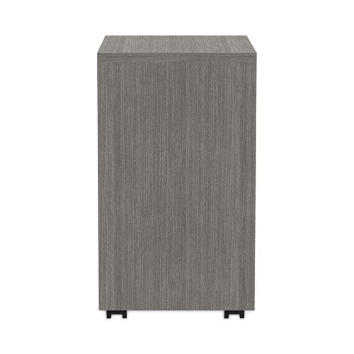 Image of Alera® Alera Valencia Series Mobile Pedestal File, Left/Right, 3-Drawer: Box/Box/File, Legal/Letter, Gray, 15.88 x 20.5 x 28.39