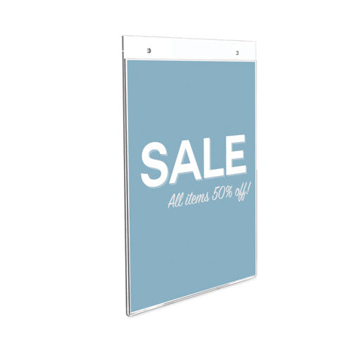 Image of deflecto® Classic Image Wall-Mount Sign Holder, Portrait, 8.5 x 11, Clear