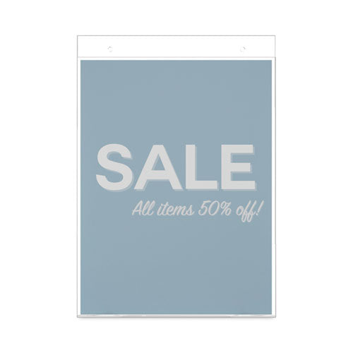 Image of deflecto® Classic Image Wall-Mount Sign Holder, Portrait, 8.5 x 11, Clear