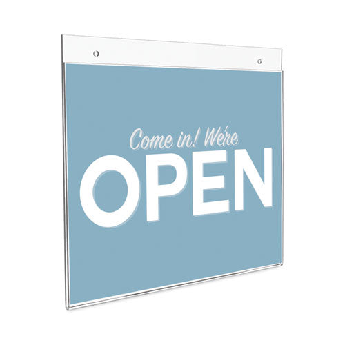 Image of deflecto® Classic Image Wall-Mount Sign Holder, Landscape, 11 x 8.5, Clear