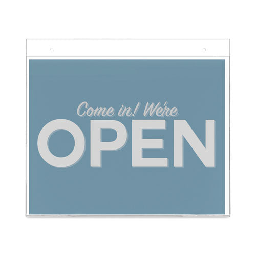 Image of deflecto® Classic Image Wall-Mount Sign Holder, Landscape, 11 x 8.5, Clear