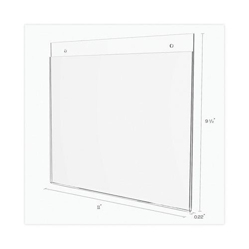 Image of deflecto® Classic Image Wall-Mount Sign Holder, Landscape, 11 x 8.5, Clear