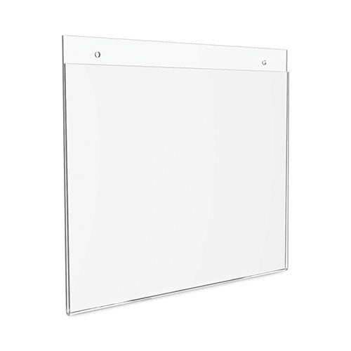 Image of deflecto® Classic Image Wall-Mount Sign Holder, Landscape, 11 x 8.5, Clear