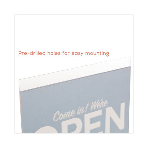 Image of deflecto® Classic Image Wall-Mount Sign Holder, Landscape, 11 x 8.5, Clear