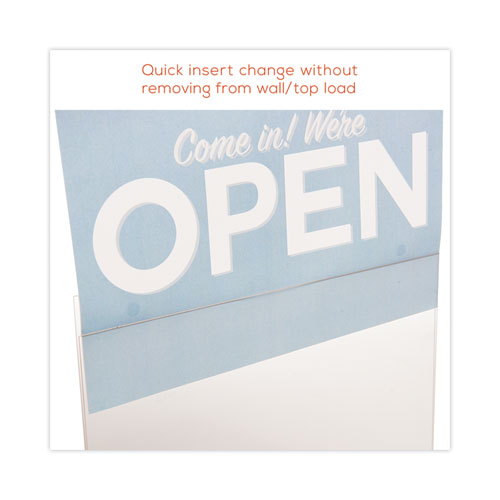 Image of deflecto® Classic Image Wall-Mount Sign Holder, Landscape, 11 x 8.5, Clear