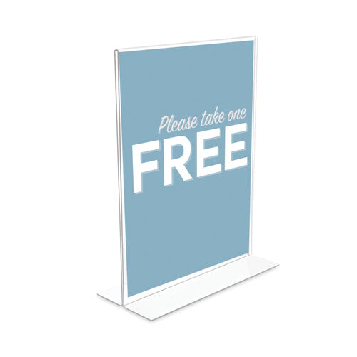 Image of deflecto® Classic Image Double-Sided Sign Holder, 8.5 x 11 Insert, Clear