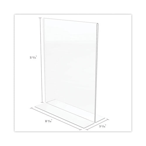 Image of deflecto® Classic Image Double-Sided Sign Holder, 8.5 x 11 Insert, Clear