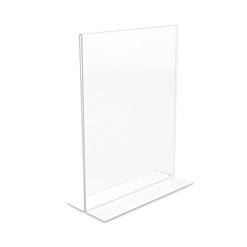 Image of deflecto® Classic Image Double-Sided Sign Holder, 8.5 x 11 Insert, Clear