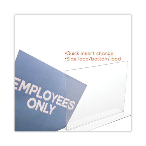 Image of deflecto® Classic Image Double-Sided Sign Holder, 8.5 x 11 Insert, Clear